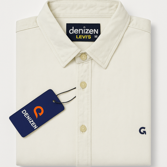 Denizen White Casual Shirt For Men