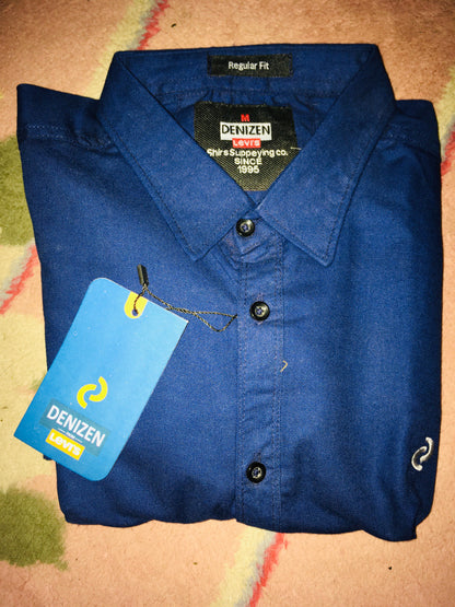 Denizen Blue Casual Shirt for Men